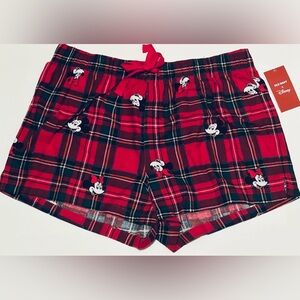 NEW! Disney x Old Navy Mickey & Minnie Mouse Women’s Flannel Boxer Shorts (NWT)